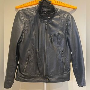 Classic Wilson cropped moto Leather Jacket sz m